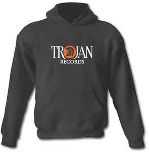 TROJAN Ska Reggae 2 Tone Jamaican Heavy Cotton Blend Hoodie Sizes Small to XXL - Picture 1 of 10