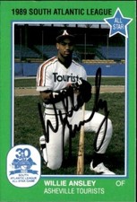 Willie Ansley 1989 SAL All-Star authentic autographed card