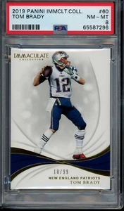 2019 Panini Immaculate #60 TOM BRADY /99 PSA 8 NM-MT Patriots Buccaneers QTY - Picture 1 of 2