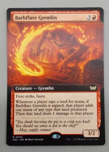 Arte extendido raro Barbflare Gremlin Magic The Gathering DSK 055 CASI NUEVO 2024 - Imagen 1 de 1