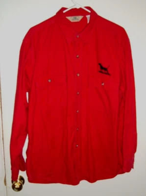 Redhead Brand Adult XL Red 100% Cotton Button Down Long Sleeve Shirt - Image 1 of 4