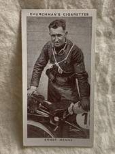 1939 Kings of Speed Card Churchman’s Cigarettes #24 Ernst Henne