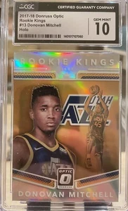 2017-18 Donruss Optic #13 Donovan Mitchell Rookie Kings Holo RC CGC 10 - Picture 1 of 2