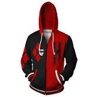 Harley Quinn Suicide Squad Hoodie Pullover Zip Up Jacket Sweatshirt Coat