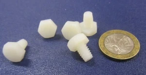 Cap Screw Bolt, Nylon, Natural 1/4"-20 x 3/8" Length, 100 pc - Picture 1 of 3