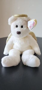 TY RARE Original 14" Beanie Buddies Collection Halo II Angel Bear Iridescent - Picture 1 of 8