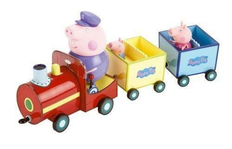 New Peppa Pig On Grandpa Pig's Train With Sound and Figures Cover