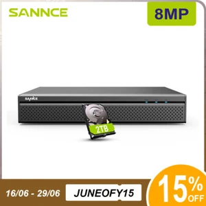 SANNCE 4K PoE NVR 8CH & 16CH Video Recorder for Home Security Camera System - Picture 1 of 15