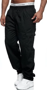 THWEI Mens Cargo Pants Casual Drawstring Athletic Jogger Sports Outdoor Trousers - Picture 1 of 15