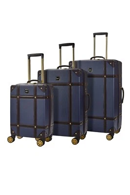 Rock Luggage Hartschale Blau Trunk Koffer Set Stil 8 Rad Reise Kabine Beutel - Bild 1 von 4
