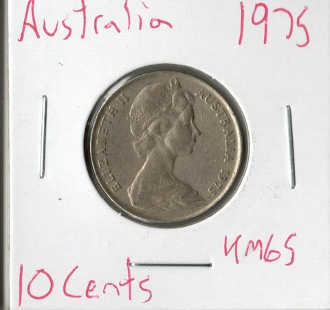 Coin Australia 10 Cents 1975 KM65, Combined shipping Cover