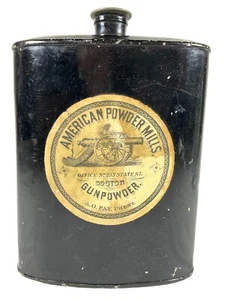Antique American Powder Mills Civil War Era Tin Hazards Powder Cap §50 - Picture 1 of 7