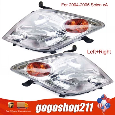 Headlight Lamp Halogen Driver Passenger Pair Set for 2004 2005 2006 Scion xA New - Image 1 of 4