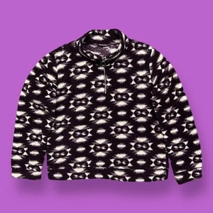 Fleece Jacket 1/4 Zip Pullover Soft Lightweight y2k Purple Medium - Picture 1 of 8