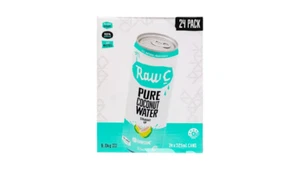 Raw C Straight Up Pure Coconut Water Cans 24 x 325g - Picture 1 of 2