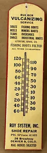 SELTEN ANTIKES VULKANISIERENDES ANGELN, BERGLEUTE DENVER THERMOMETER HOLZ 15" SCHILD - FUNKTIONIERT - Bild 1 von 5