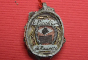 RARA relic reliquiario RELICARIO shrine RELIQUIA BEATO PALCIDO CONFESSORE - Picture 1 of 2