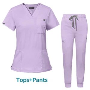 NiaaHinn Men's Premium Medical Scrub Set - V-Neck Top & Jogger Pants - Picture 1 of 97