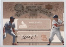 2005 Hall of Fame Signs Cooperstown Dual /50 Ozzie Smith Red Schoendienst HOF