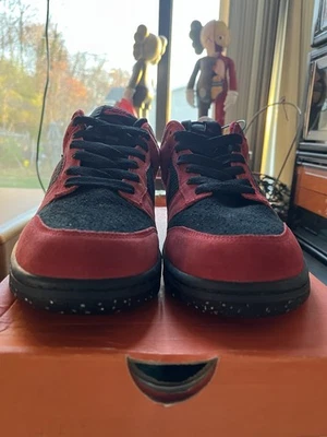 Размер 11 - Nike Dunk Cl низкий черный/университетский красный - средний серый - Изображение 1 из 4