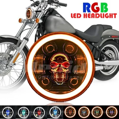Projetor de farol LED 1PC RGB 5-3/4" 5,75" para Yamaha V-Star XVS 650 950 1100 - Imagem 1 de 4