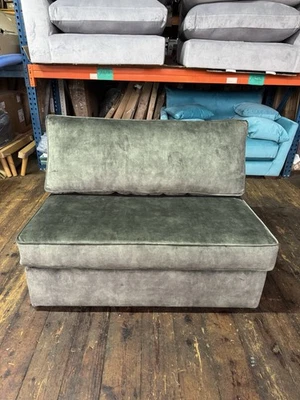 Willow & Hall Ablington Love Seat Sofa Bed, Forest Stain Resistant Velvet £1440 - Image 1 of 4