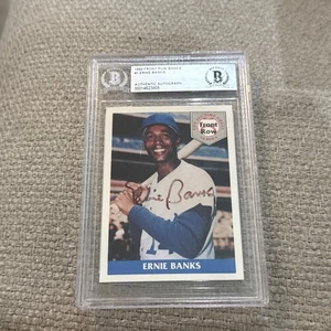 Ernie Banks 1992 Front Row Auto Autogramm Beckett Authentic - Bild 1 von 2