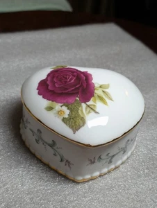 Portagioie vintage porcellana rubino rosa cuore marcato PER IL TUO Albany Oregon - Foto 1 di 16