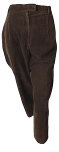 Eddie Bauer A.K.A. Women 18 Brown Corduroy Slim Trouser Pants High Rise Stretch - Picture 1 of 8