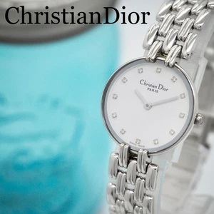 Dior Watch Bagilla 12P Diamond White Women's Luxury Model Christian Di,11972 - Picture 1 of 9