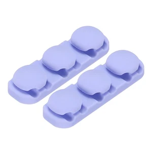 2pcs Cable Clips Cord Clips Organizer for Desk, Silicone , 70mm Lavender Purple - Afbeelding 1 van 7