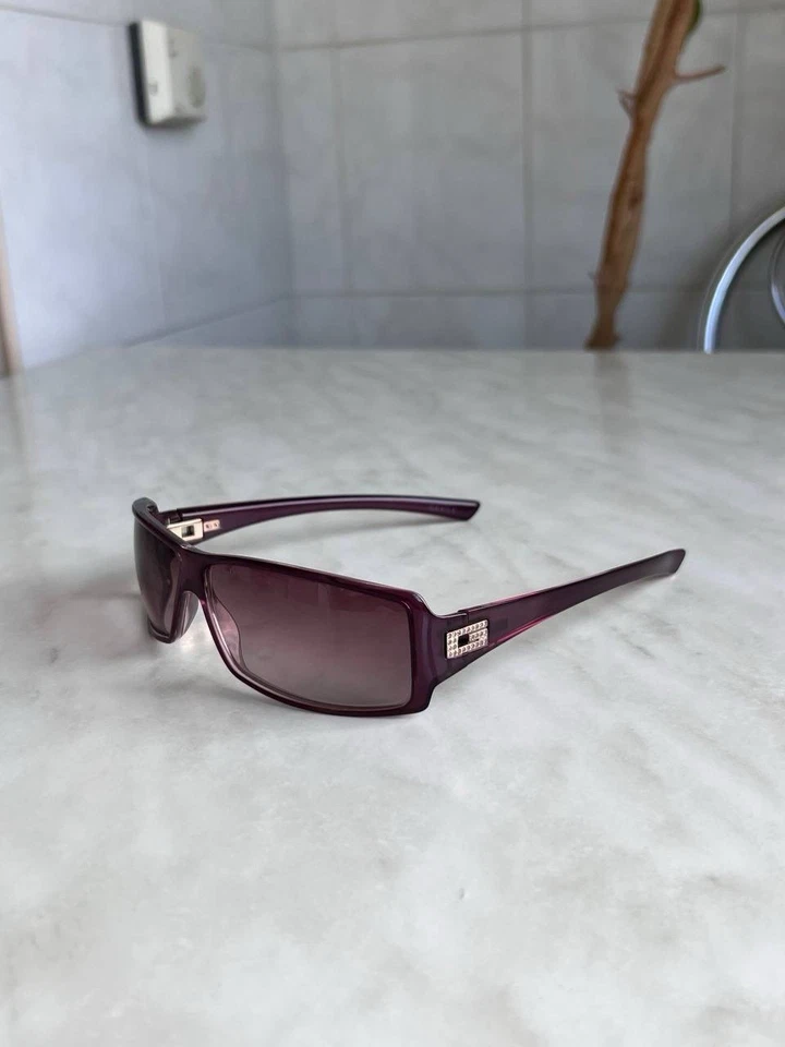 Очки солнцезащитные Gucci 1999 бледные бордовые розовые красные прямоугольные GG 2515/STRASS кристаллы - Изображение 1 из 4