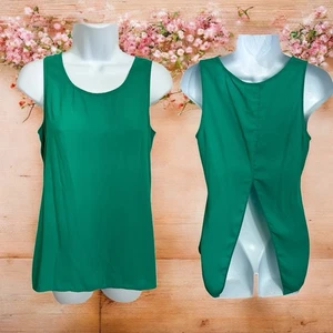 Blusa sin mangas Express verde cami talla XS suelta semi abierta espalda sin mangas - Imagen 1 de 6