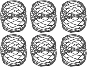 Black Napkin Rings 6 Metal Mesh for Weddings Dinner Parties or Every Day Use - Picture 1 of 8