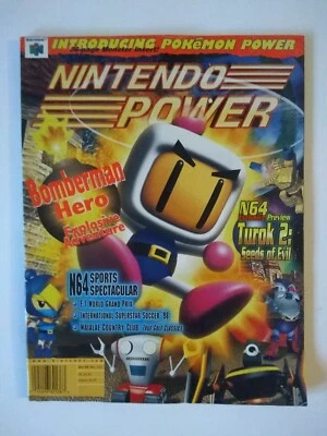 Nintendo Power Mag Vol #111 Bomberman (Aug. 1998) New Pokemon poster INCLUDED - Image 1 of 4