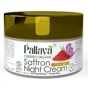 Pallava Organics Saffron Night Cream | Anti Ageing |For Men & Woman - 50g - Picture 1 of 3