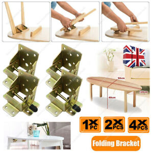 UK Folding Table Chair Leg Hinge 90° Self Locking Bracket Hinges Hardware