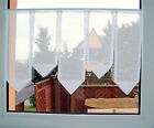 Scheibengardine Fenster B  80cm  Zipfel 50,40,50.40,50 Gardine Scheibengardinen