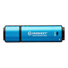 Kingston IronKey Vault Privacy 50 16 GB, USB-Stick hellblau/schwarz, USB-C 3.2 G
