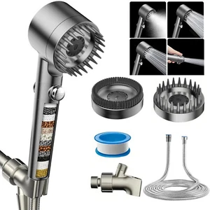 FEELSO Handheld Massage Shower Head,High Pressure Shower head with Filter 4 Mode - Picture 1 of 16