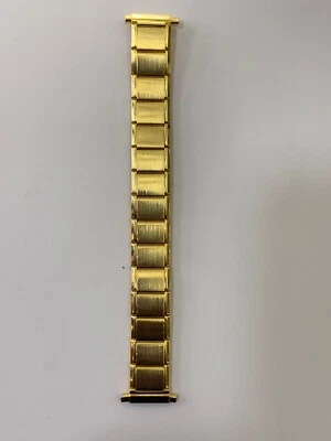 CINTURINO OROLOGIO "ACCIAIO LAMINATO ORO" ANSA 16-22 MM ELASTICO -NUOVO- - Immagine 1 di 2