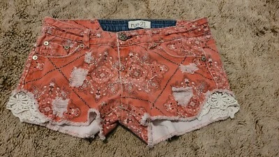 Pantalones cortos Red Bandana Rue 21 para mujer 1/2 SU307P-38K RN#70829 Foto 1 de 4