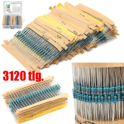 3120stk Widerstände Resistor Metallfilm 1/4W Widerstand 1Ω-10MΩ Sortiment Set - Bild 1 von 4