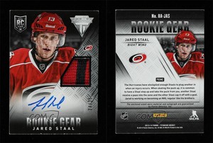 2013 Panini Anthology Titanium Update Gear Prime /25 Jared Staal Rookie Auto RC