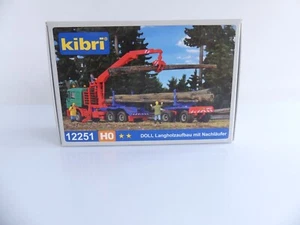 KIBRI HO 12251 MAQUETTE A MONTER CAMION DOLL LANGHOLZAUFBAU NACHLÄUFER - Picture 1 of 2