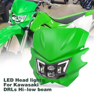 LED Headlight With Fairing For Kawasaki KLX 110 125 140 230 250 450 KDX 125 200 - Picture 1 of 10