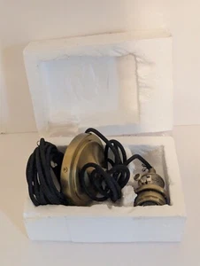 Pottery Barn Classic Anti Brass Pendant Cord Kit Brass Finish 2.5" Diam - Picture 1 of 4