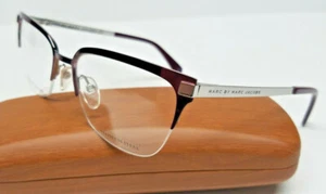 Authentic MARC JACOBS Eyeglass Frames MMJ658 MV1 Magenta Red Silver 53-18-140 mm - Picture 1 of 10