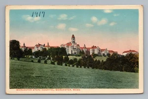 Worcester MA State Hospital WB Vtg Postcard - Picture 1 of 2