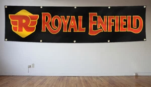 Royal Enfield Motorcycles Banner Flag 2X8 Ft Motorbikes Classic Garage Man Cave - Bild 1 von 2